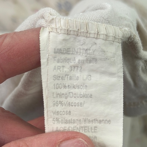 Elena Baldi Floral Lace Silk Blouse - Picture 9 of 10